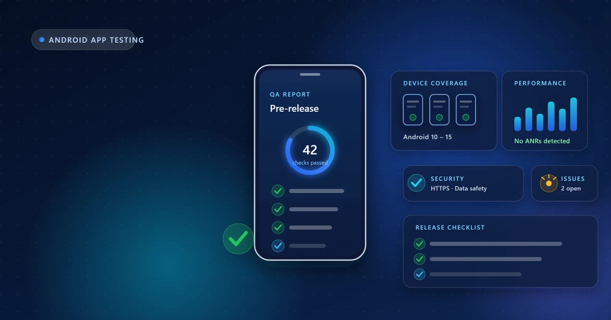 Android app testing checklist before Google Play release