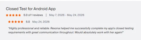 Client review: Closed Test for Android App